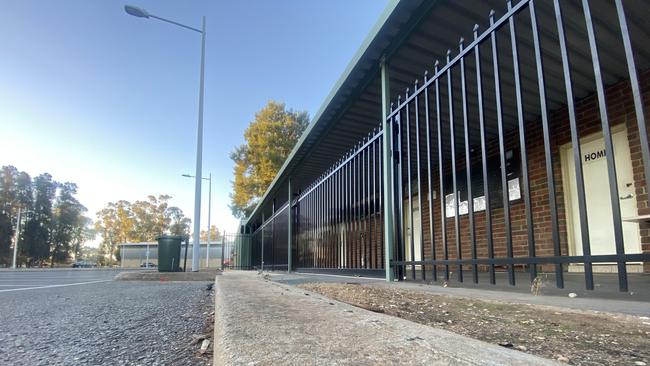 The carpark and change rooms at the Salisbury Villa Soccer Club. Picture: Brinley Duggan