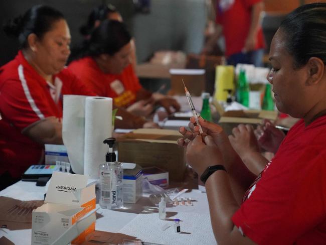 An infected passenger on a repatriated flight from New Zealand has brought the virus to Tonga. Picture: AFP Photo