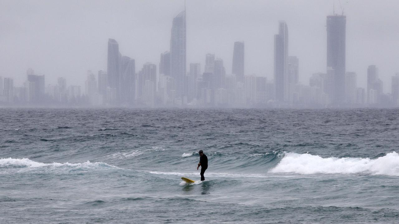 The Gold Coast is on flood watch as heavy rain continuous to fall. Picture: Tertius Pickard