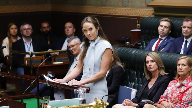 The state independent MP for Pittwater, Jacqui Scruby, makes her inaugural speech to the NSW Parliament. Picture: Supplied