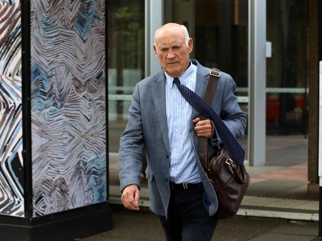 Disgraced former Minister, Ian Macdonald leaving the Supreme Court as the trial regarding alleged  misconduct as minister for mineral resources relating to Bylong Valley properties continues. Jane Dempster/The Australian.