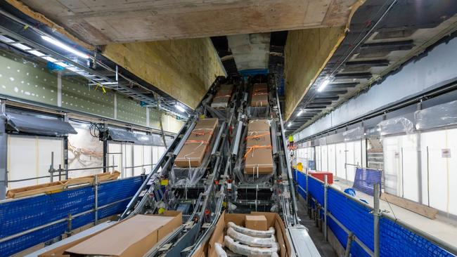 Cross River Rail’s Roma Street escalators.