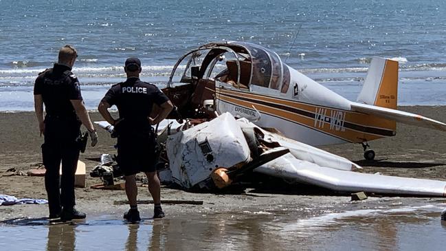 Fatal plane crash at Ball Bay, north of Mackay, on Christmas Eve 2021. Photo: Janessa Ekert