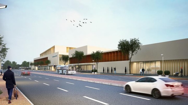 An artist impression of what the Brookvale Bus Depot could look like if it was redeveloped to include commercial and retail. Looking at the bus depot from Warringah Mall. Picture: Supplied.