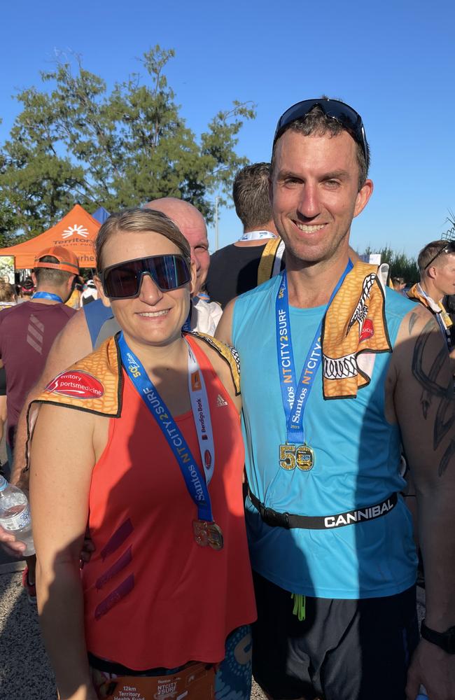 Lisa Puckering and Daniel Dumesny both competed in the NT City2Surf on Sunday.