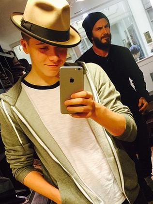 "Trying hats on" Picture: Brooklyn Beckham/Instagram