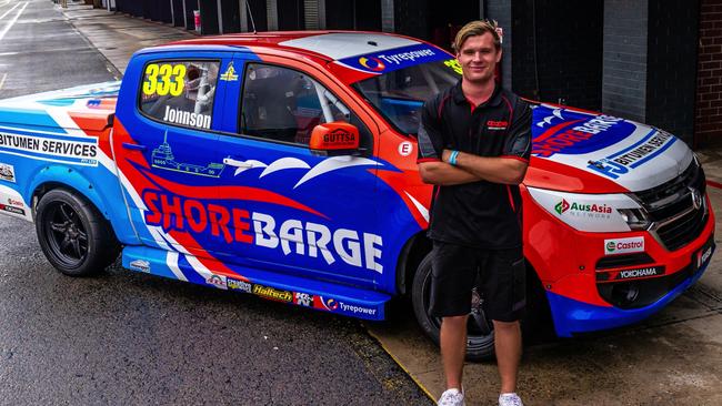 Rossi Johnson in front of his new look Colorago ahead of the 2025 V8 SuperUtes season. Picture: Tamara Jade Media