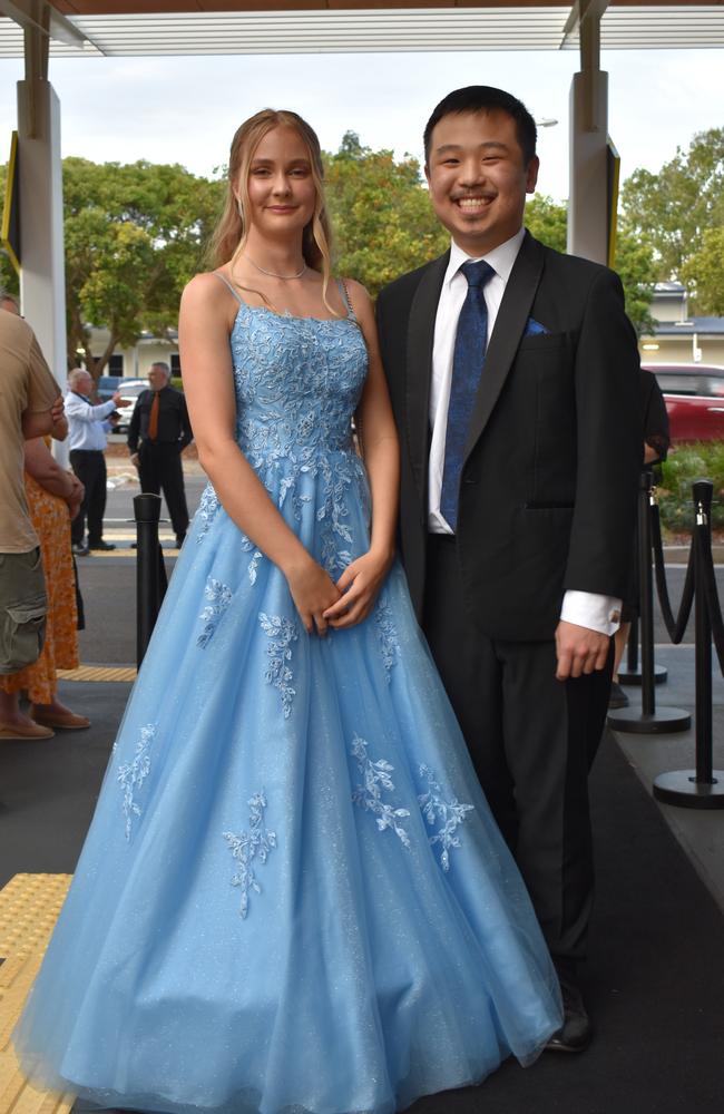 Rebecca Mullock and Bryce Kelly at the Burnside State High School formal 2023.