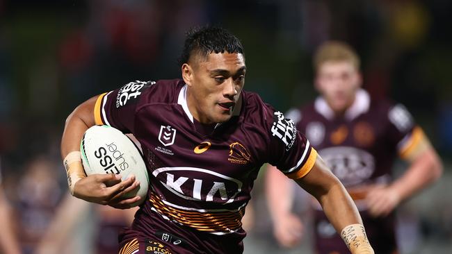 Six months ago TC Robati was an unknown teenager, now he’s got a bright future ahead at the Broncos. Picture: Getty Images.