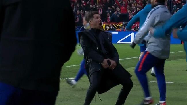 Diego Simeone's questionable goal celebration.