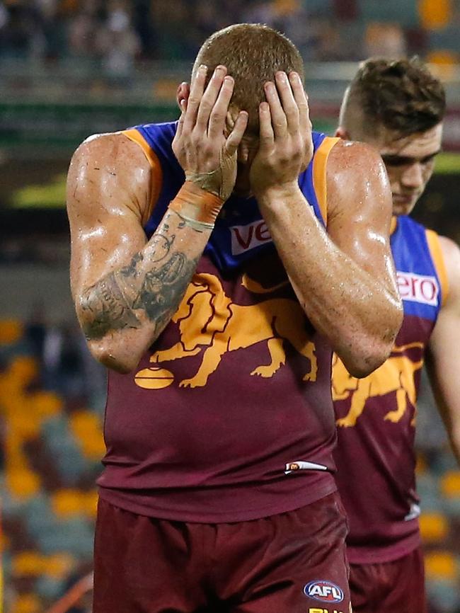 Lions enforcer Mitch Robinson after the loss to Collingwood