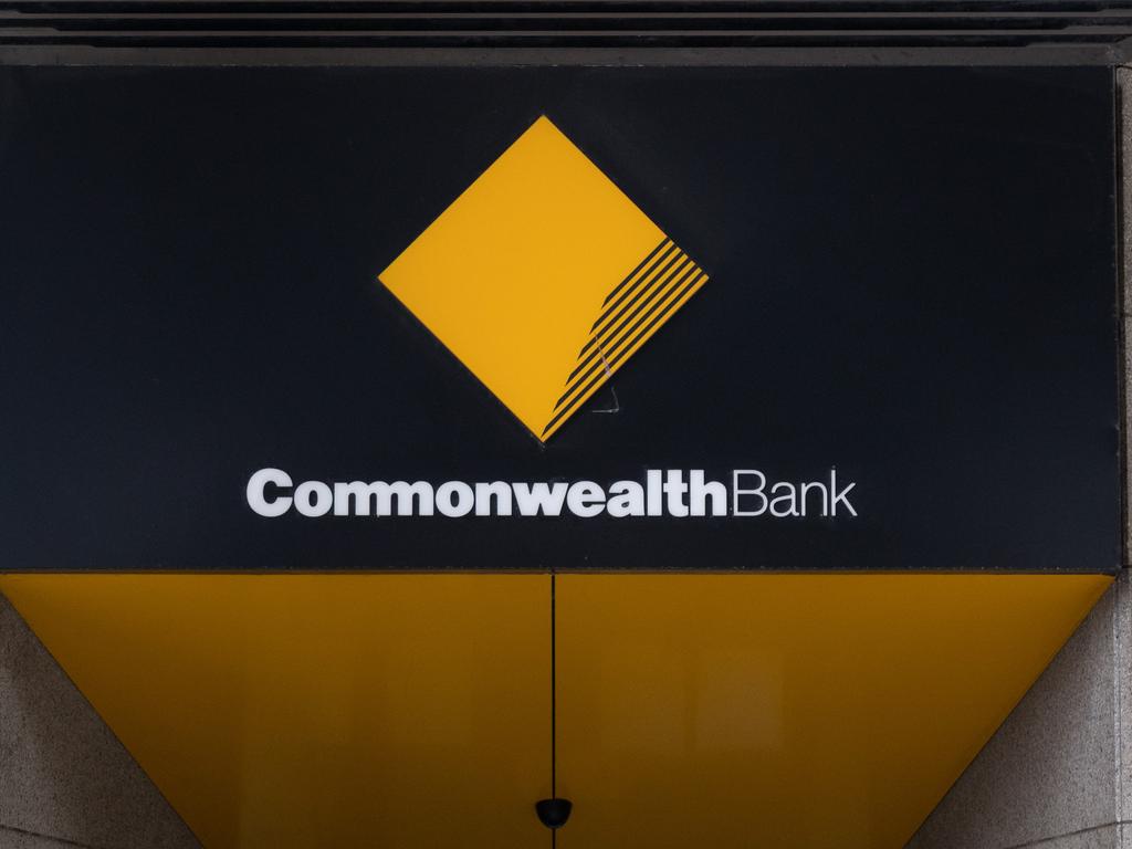 Commonwealth Bank Signage at a branch in the Sydney CBD. Picture: NCA NewsWire / James Gourley