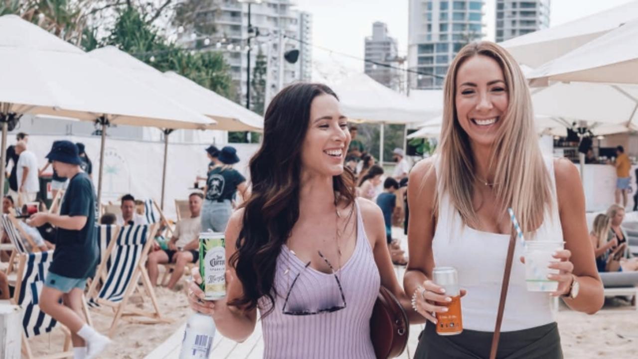 The beach bar trial at Kurrawa on the Gold Coast - visitors on the foreshore deck.