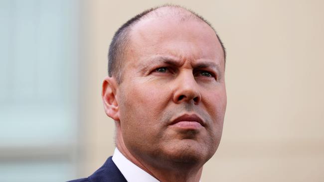 Treasurer Josh Frydenberg during a press conference in Parliament House in Canberra. Picture: NCA NewsWire / Gary Ramage