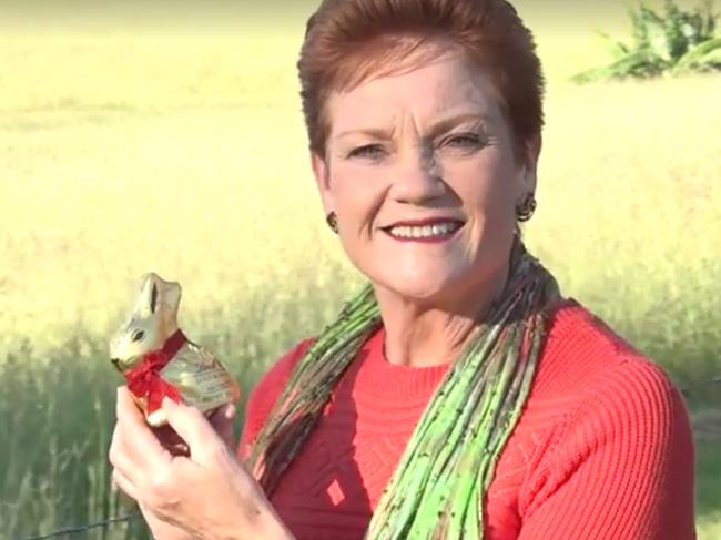 Pauline Hanson urges Australians not to buy Halal certified Easter eggs or chocolate from any company that sells them.