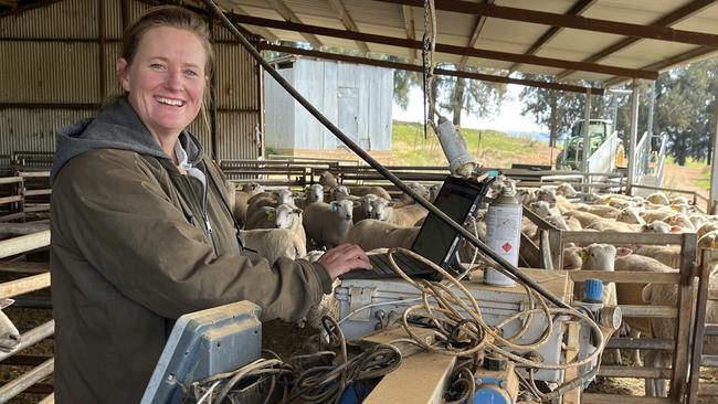 Kate Hufton of Gundagai records traits on Avon at Tarcutta in southern NSW. Picture: Nikki Reynolds