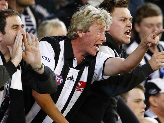 Second Elimination Final. Collingwood v Port Adelaide at the MCG. Collingwood fans not happy with a free kick payed against Harry O'Brien  during the 2nd quarter. Pic: MICHAEL KLEIN.   MELBOURNE, AUSTRALIA -September 7, 2013.