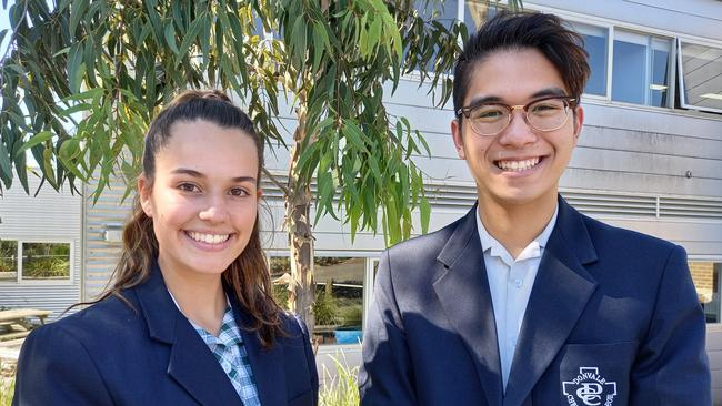 Donvale Christian College School Captains: Millie Southwell &amp; Daniel Lee Picture: Michael Halliday