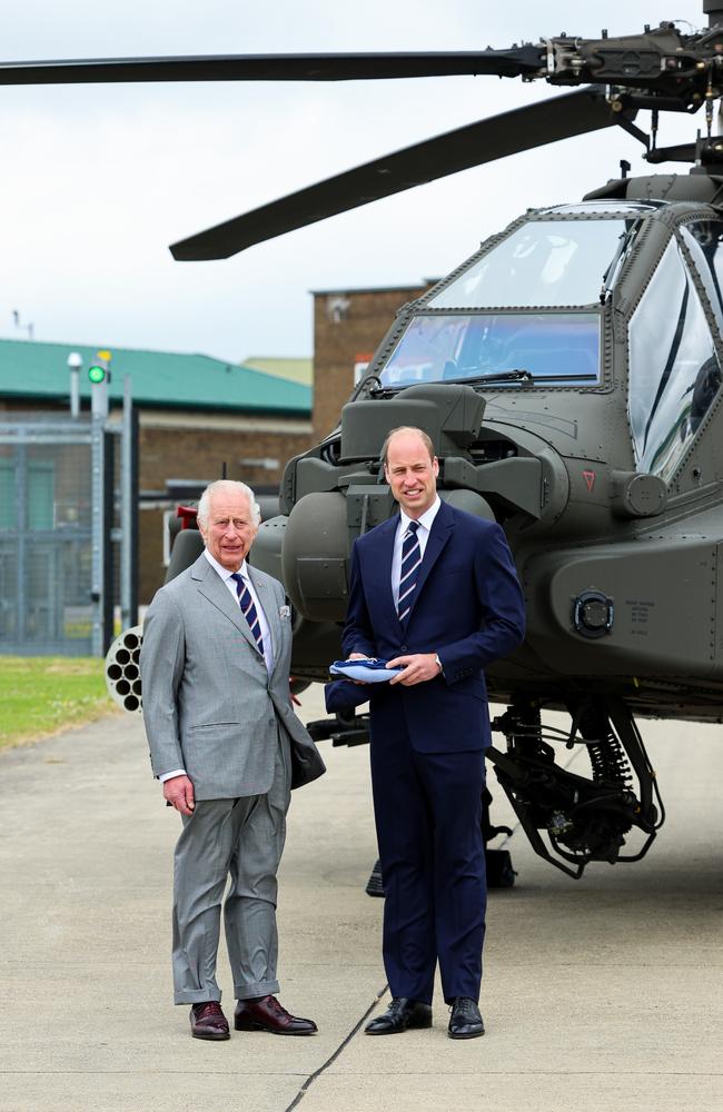 The role of Colonel-in-Chief of the Army Air Corps has been conferred upon Prince William at the Army Aviation Centre. Picture: Getty Images