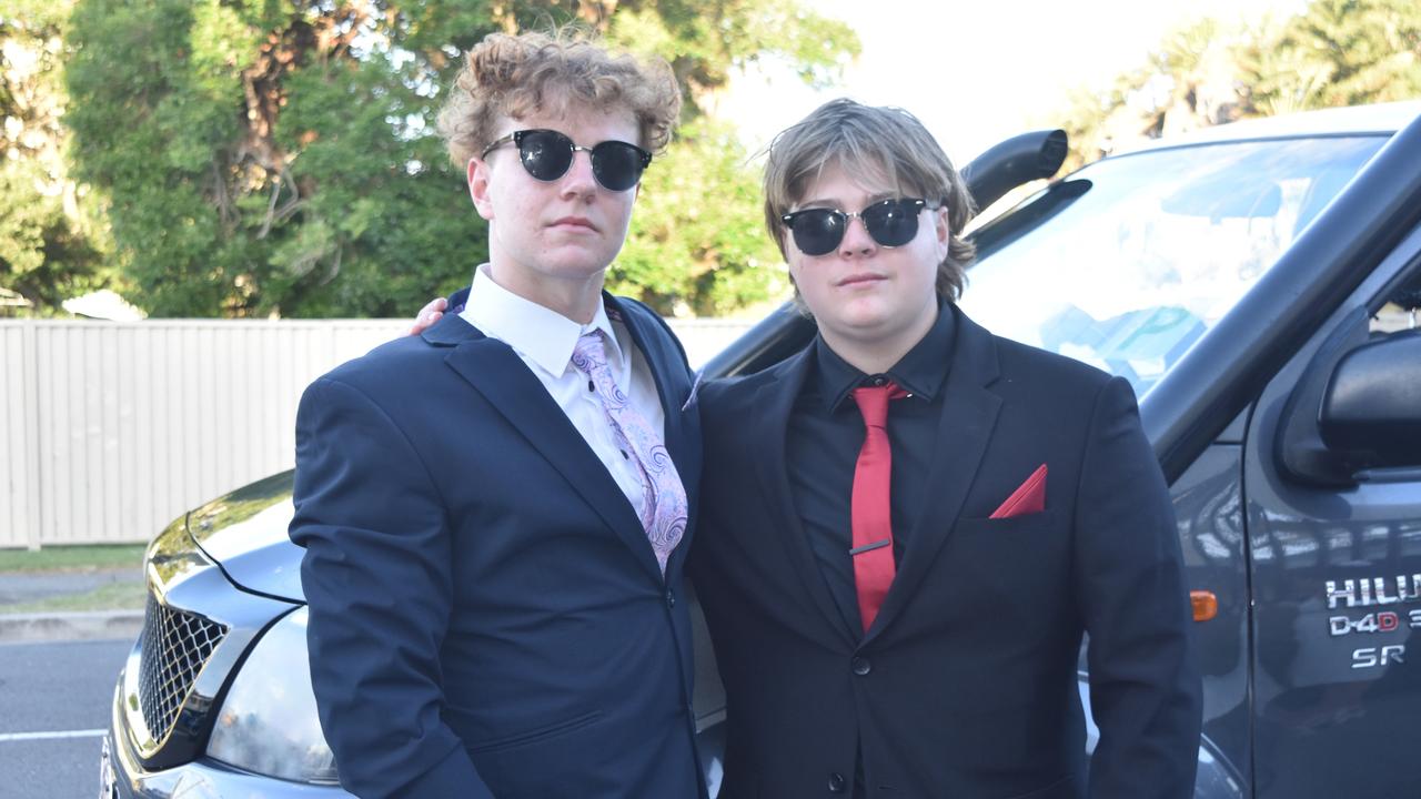 Josh Eyles and Kurt Bailey at the Sunshine Coast Grammar School formal on November 17. Picture: Sam Turner