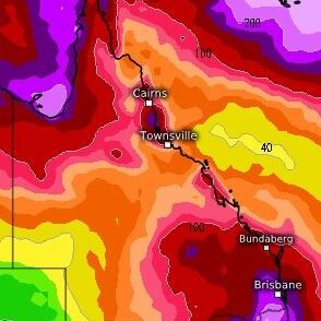 Amateur weather forecasters are predicting flooding rain in the lead-up to Christmas for South East Queensland. Picture: meteologix.com/au