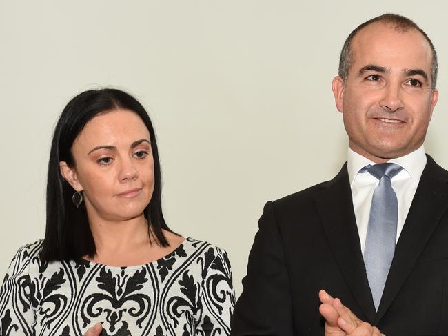 Pascoe Vale state Labor MP Lizzie Blandthorn with Education Minister James Merlino. Picture: Kylie Else