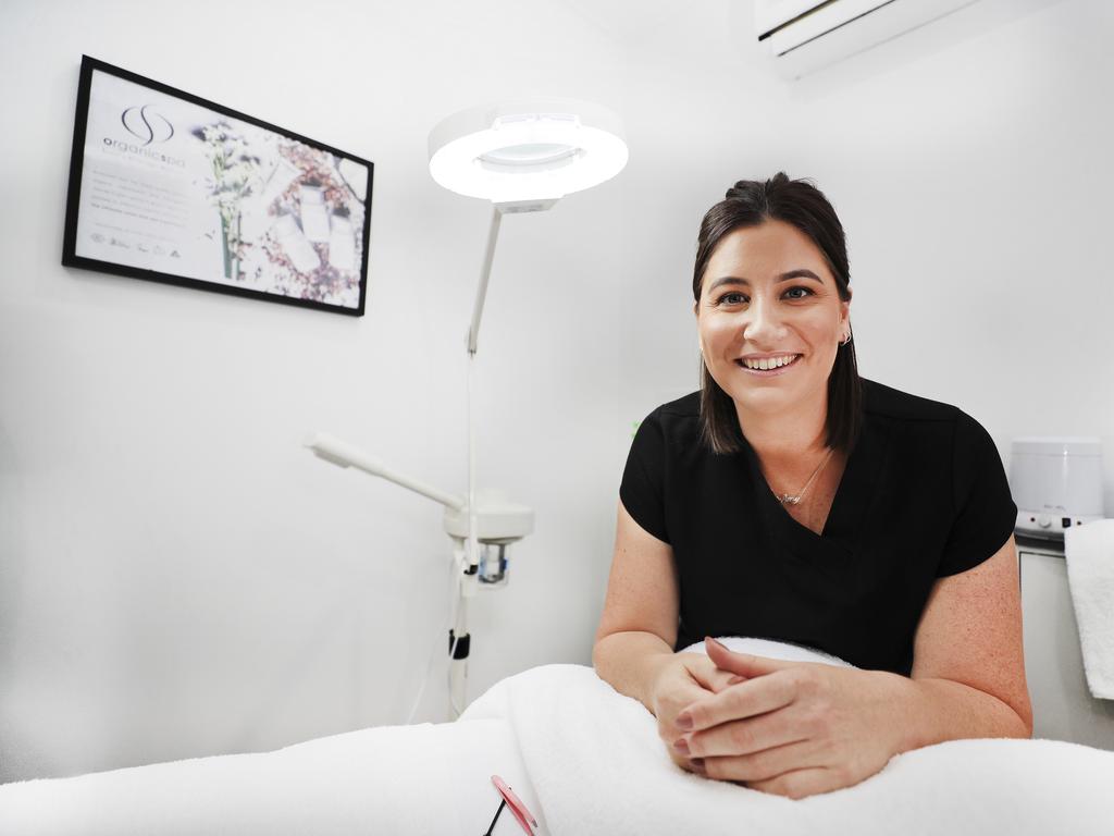 Amy's Beauty Room owner Amy Gabb has been inundated with bookings since reopening her salon on Tuesday.Photo Scott Powick Newscorp