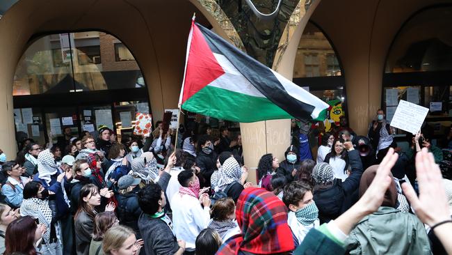 The University of Melbourne’s pro-Palestine group has come under fire for endorsing calls for the destruction of Israel. Picture: David Crosling