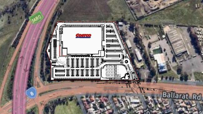 The massive 14,252 sqm site will include more than 800 carparks. Picture: Costco via Brimbank City Council