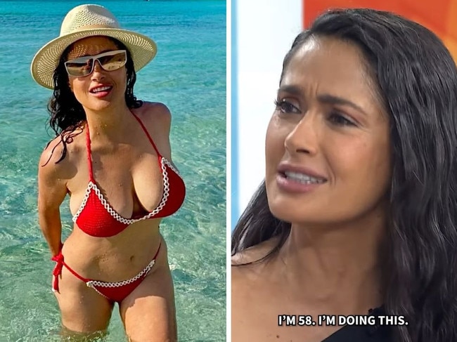 Salma hayek graces cover of Sports Illustrated Swimsuit magazine aged 58.