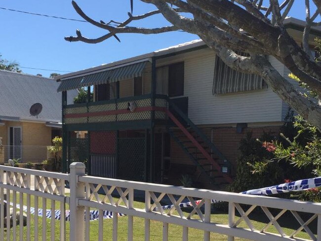 The house at Jasmine St in Alex Hills with police tap. Picture: Marcel Baum