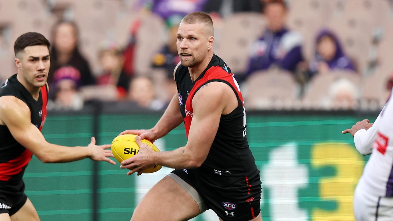 Jake Stringer of the Bombers in action. Picture: Mark Stewart