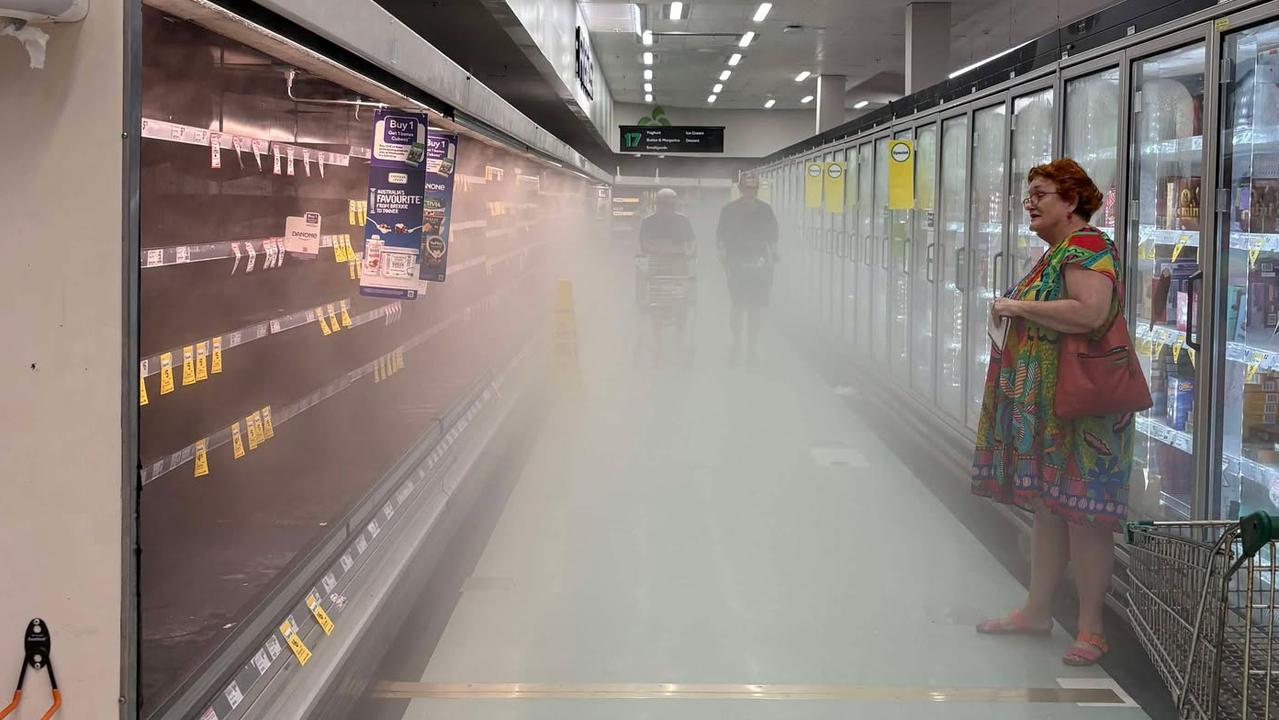 Cold isles were left shrouded in the mist of refrigerators cooling zero product. Photo: Sam Healy