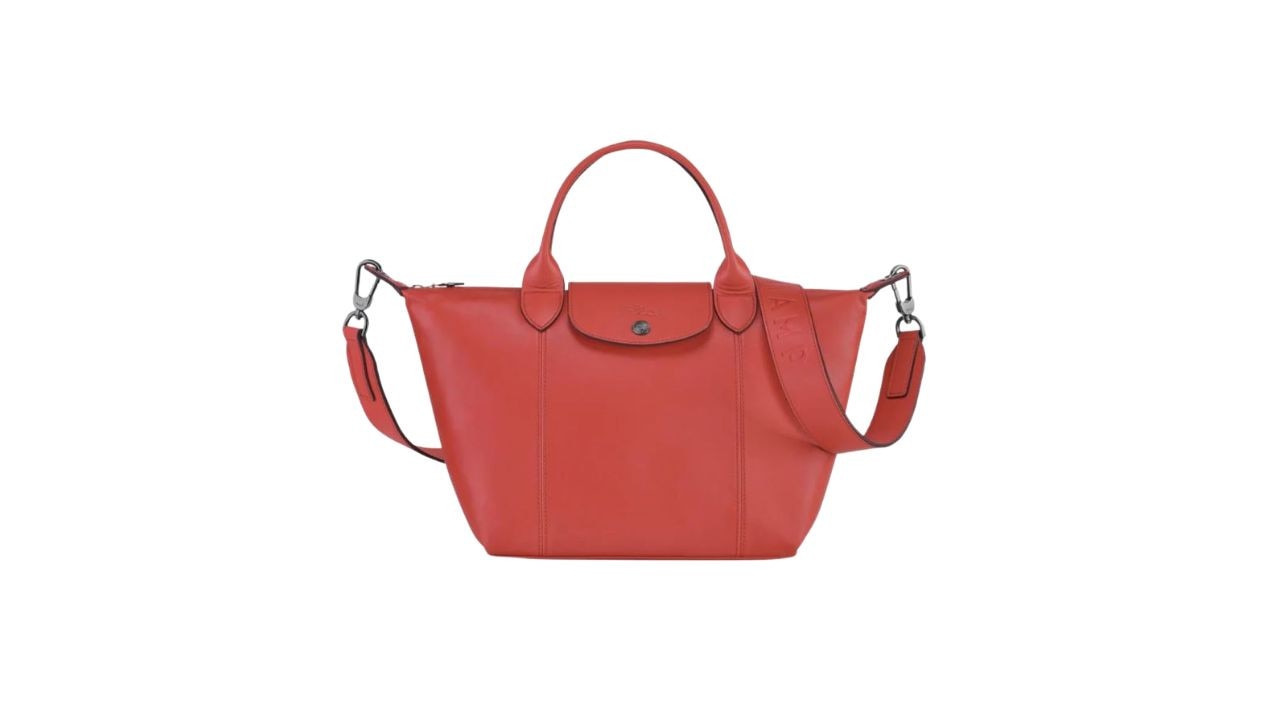 Longchamp LE PILAGE CUIR Top handle bag S – TERRACOTTA Leather. Picture: OZSALE.