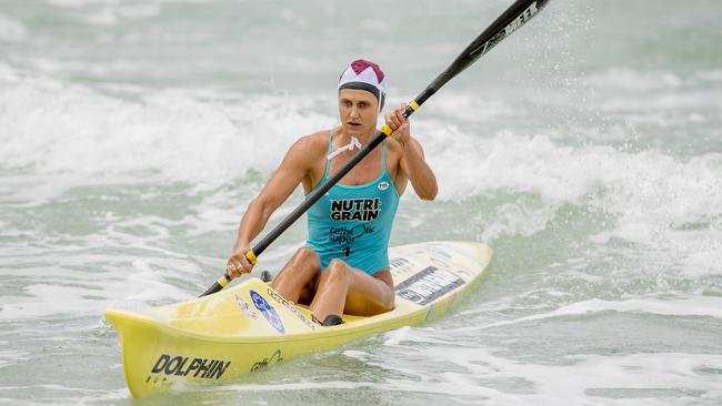 Nutri-Grain ironman and Ocean6 round at Surfers Paradise. Harriet Brown in action on the ski. Picture: Jerad Williams