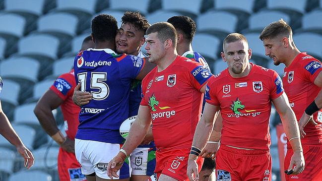 The jury remains out on Dragons fullback Matt Dufty. Picture: AAP.