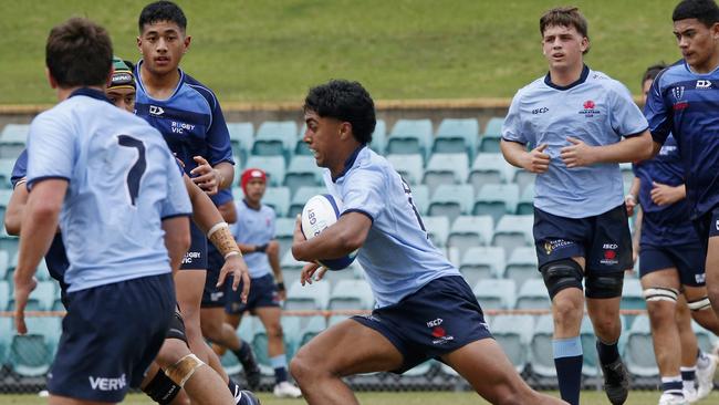 Ashton Large for Waratahs at Leichhardt Oval. Picture: John Appleyard.