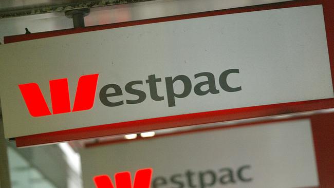 Westpac Bank. Sign. Logo.