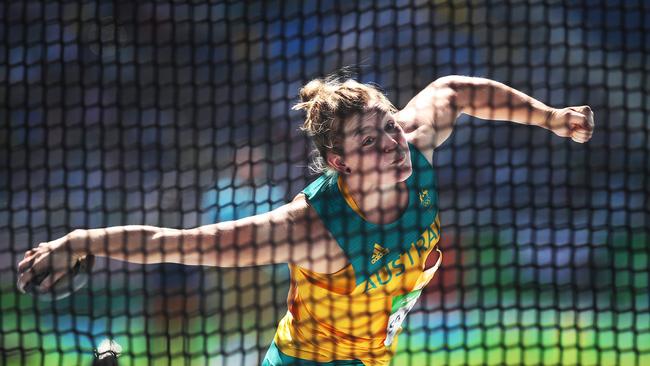 Australia’s Dani Stevens (nee Samuels) in action at the Rio Olympics. Picture: Phil Hillyard