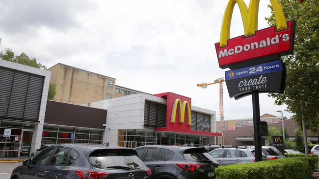 The McDonalds outlet fronts on to Military Rd.