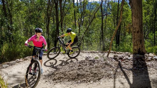 Riders in the Reedy Creek area at the Black Cockatoo Reserve tracks in the Gold Coast hinterland.