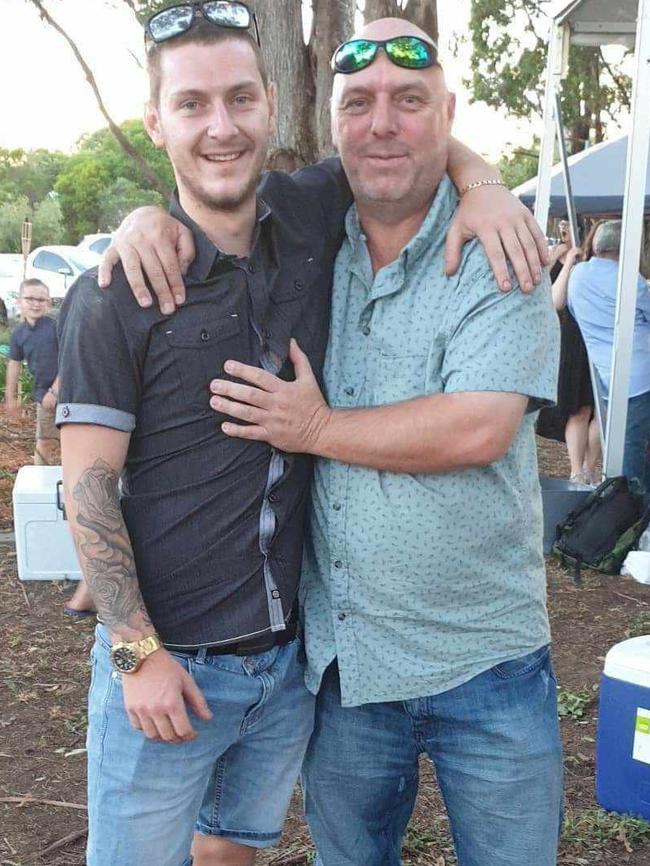 Gary Willcocks (right) with his son Nathan.