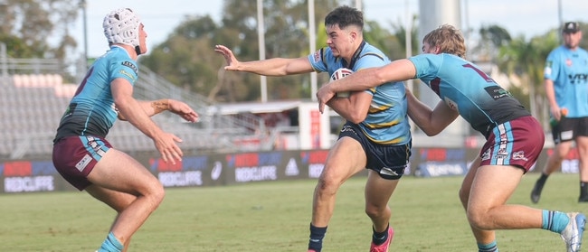 Norths players tried so hard to shake off the Cutters' defence.