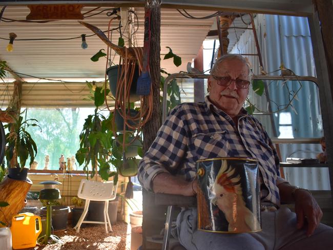 Tony O'Brien, 80, bought two tins of paint at Narellan auctions. Years later he discovered $45,000 in cash inside. Picture: Stacy Thomas