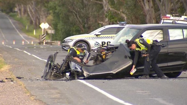 A 76-year-old woman died in hospital following a two car collision at Meadows. Credit: 7NEWS