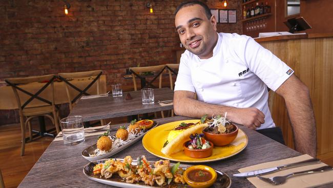 Three Elephants &amp; Co owner and head chef Laki Wijethilake. Picture: Wayne Taylor