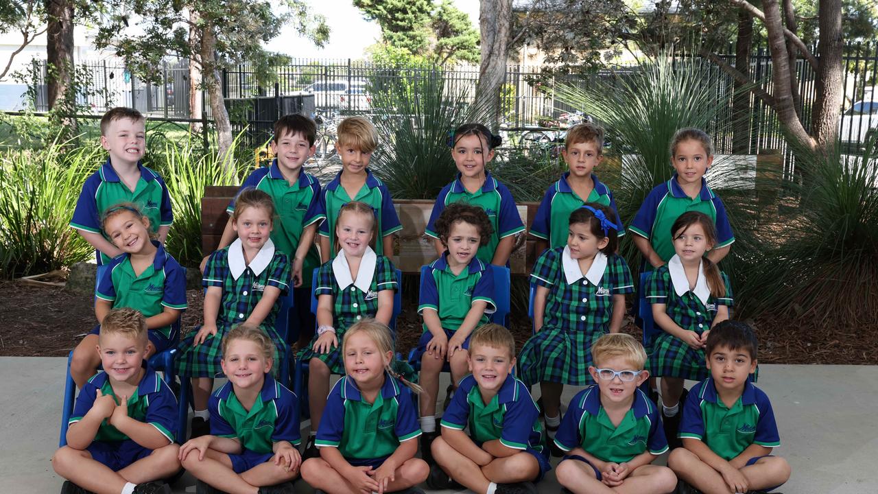 My First Year: Miami State School Prep H. L-R Front row: Mack, Indie, Tess, Archie, Patrick, Ari. Middle row: Halle, Meila, Ava, Leo, Hannah, Olive. Back row: Leo, Oliver, Kai, Mila, Kian, Sophie. Picture Glenn Hampson