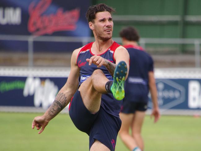 New Norwood Football Club recruit Tom Pinyon at Redlegs trainingafter signing from Mount Compass. Picture: Norwood Football Club