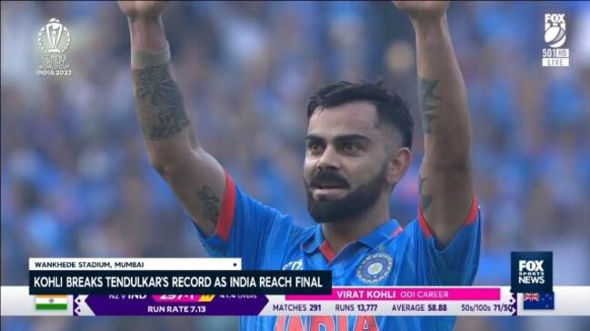 Record breaking Kohli leads India to final