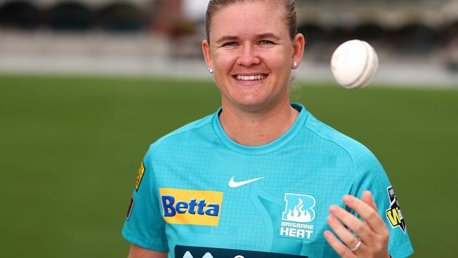 Jess Jonassen will captain the Brisbane Heat as they chase a piece of WBBL history in today’s grand final. (Photo by Chris Hyde/Getty Images for Cricket Australia)